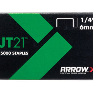 Arrow JT21 T27 Staples 6mm (1/4in) (Box 5000)