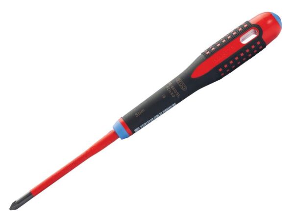 Bahco ERGO™ Slim VDE Insulated Pozidriv Screwdriver PZ1 x 80mm