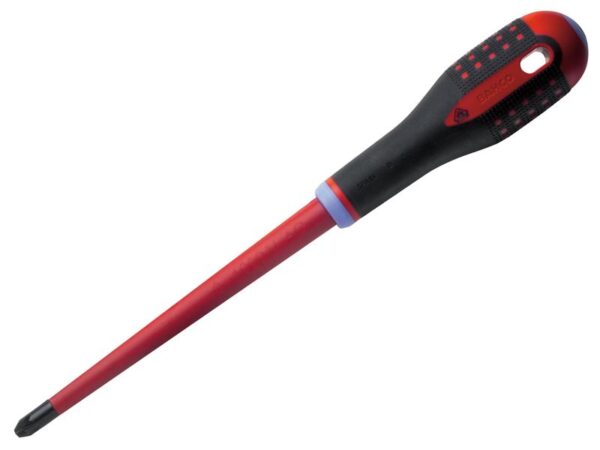 Bahco ERGO™ Slim VDE Insulated Pozidriv Screwdriver PZ2 x 80mm