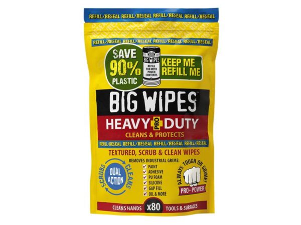Big Wipes Big Wipes Heavy-Duty PRO+ Wipes Refill Pouch of 100