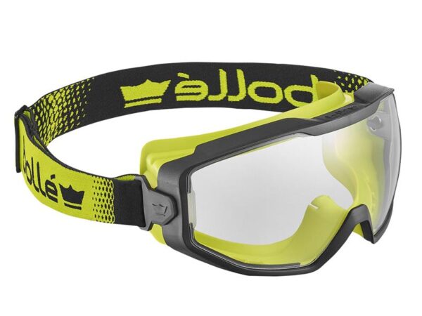 Bolle Safety Spectrum Platinum Clear Vented Safety Googles, Black/Yellow