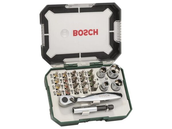 Bosch Powertool Accessories Screwdriver Bit and Ratchet Set, 26 Piece