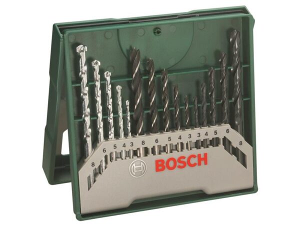 Bosch Powertool Accessories Mini-X-Line Twist Drill Bit Set, 15 Piece