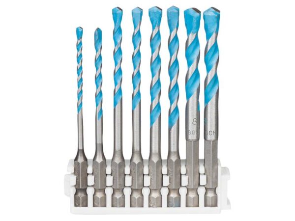 Bosch Powertool Accessories EXPERT HEX-9 Multi Construction Drill Bit Set, 8 Piece