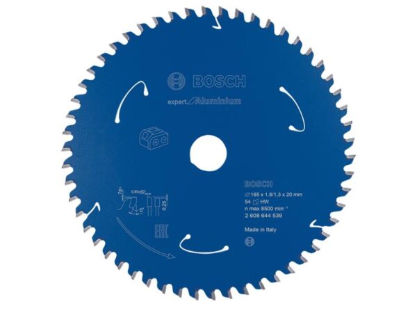 Bosch Powertool Accessories Expert for Aluminium Circular Saw Blade for Cordless Saws 165 x 20mm x 54T