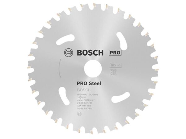 Bosch Powertool Accessories PRO Steel Cordless Circular Saw Blade 150 x 20mm x 32T