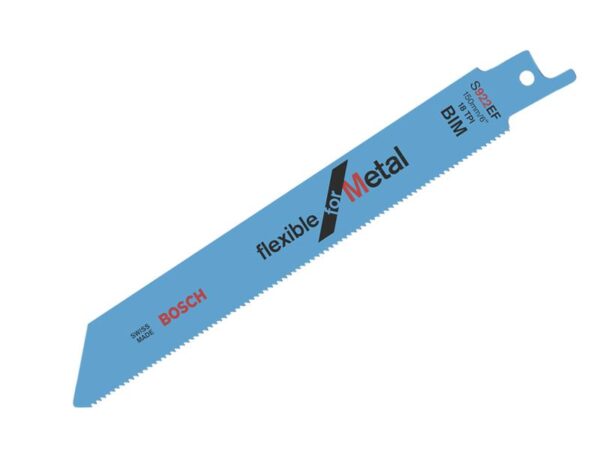 Bosch Powertool Accessories S 922 EF Flexible for Metal Reciprocating Saw Blade 150mm 18 TPI (Pack 100)