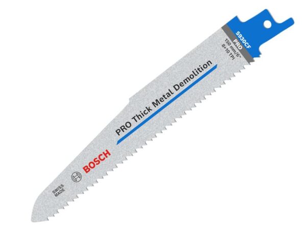 Bosch Powertool Accessories PRO Thick Metal Demolition S930CF Blade 150mm 8+10 TPI (Pack 5)
