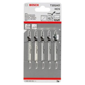 Bosch Powertool Accessories T 101 AO Clean for Wood Jigsaw Blade 83mm Pack of 5