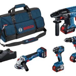 Bosch Professional 4 Piece Kit 18V 3 x 4.0Ah Li-ion