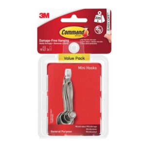 Command™ White Mini Hooks Value Pack (Pack 18)