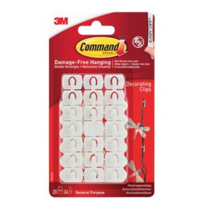 Command™ White Decorating Clips (Pack 20)