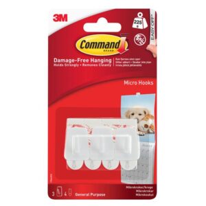 Command™ White Micro Hooks (Pack 3)