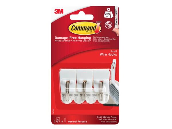 Command™ White Wire Hooks (Pack 3)