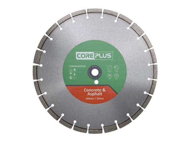 CorePlus Concrete & Asphalt Diamond Blade 350 x 20mm