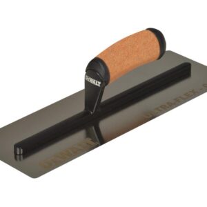 DEWALT Drywall 0.4mm FLEX Stainless Steel Flat Trowel, Leather Handle 12in
