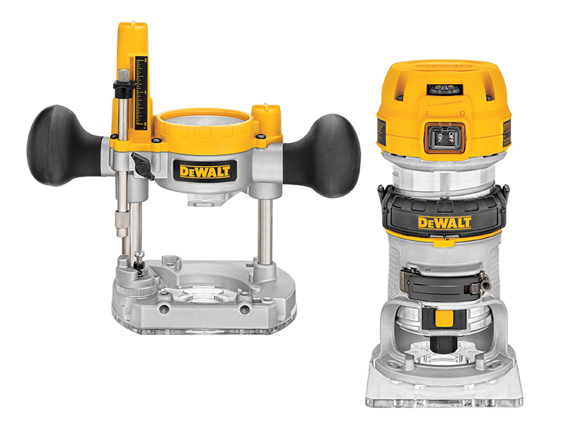 DeWALT Power Tools D26204K 1/4in Premium Plunge & Fixed Base Combi Router 900W 240V