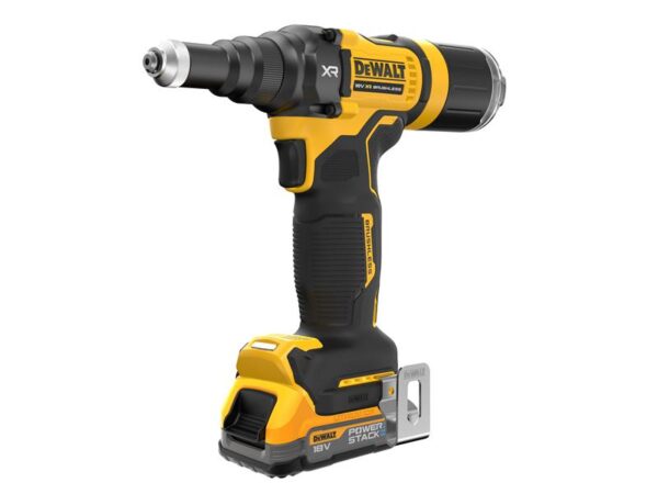 DeWALT Power Tools DCF403E1T XR 3/16in Brushless Riveter 1 x 1.7Ah POWERSTACK™ Li-ion