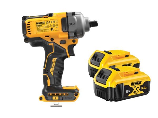 DeWALT Power Tools DCF892P2T XR BL High Torque 1/2in Impact Wrench 18V 2 x 5.0Ah Li-ion