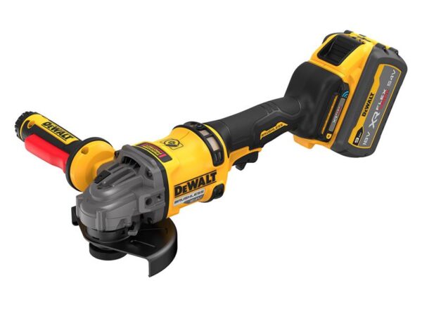 DeWALT Power Tools DCG418SHDX XR FlexVolt Detect Angle Grinder 125mm 54V 2 x 9.0Ah Li-ion