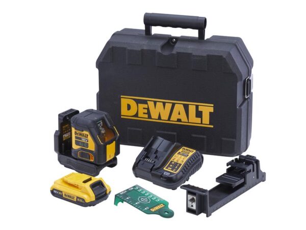 DeWALT Power Tools DCLE34021D1 XR Compact Cross Line Green Laser 18V 1 x 2.0Ah Li-ion