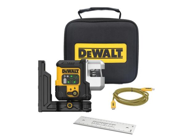 DeWALT Power Tools DCLE14301 USB 3 x 180 Degree Green Beam Laser
