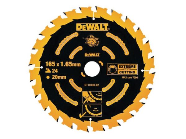 DeWALT Power Tools Extreme 2nd Fix Circular Saw Blade 165 x 20mm x 40T