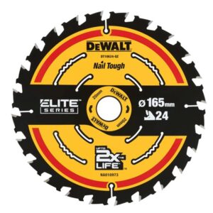 DeWALT Power Tools ELITE™ Series Framing Circular Saw Blade 165 x 20mm x 24T