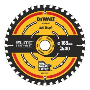 DeWALT Power Tools ELITE™ Series Framing Circular Saw Blade 165 x 20mm x 40T