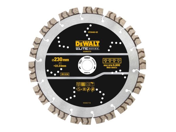 DeWALT Power Tools ELITE SERIES™ All Purpose Diamond Segmented Wheel 230 x 22.2mm