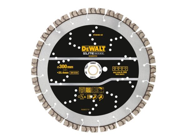 DeWALT Power Tools ELITE SERIES™ All Purpose Diamond Segmented Wheel 300 x 25.4mm