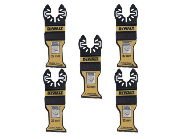 DeWALT Power Tools DT20776 Bi-Metal Plunge Point Multitool Blade 32mm (5 Pack)