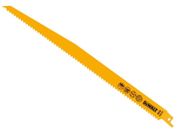 DeWALT Power Tools Bi-Metal Reciprocating Blade for Wood with Nails 305mm (Pack 5)