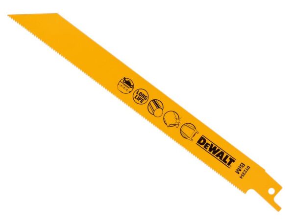 DeWALT Power Tools Bi-Metal Reciprocating Blade for Metal 203mm x 18 TPI (Pack 5)