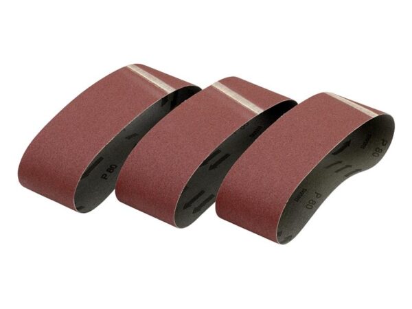 DeWALT Power Tools Sanding Belt 533 x 75mm 80G Pack of 3