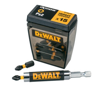DeWALT Power Tools Extreme Impact Torsion Bits PZ2 (Tic Tac Box 15) and Holder