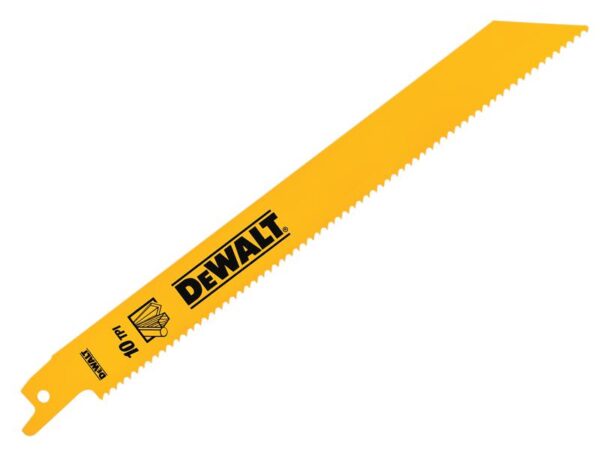 DeWALT Power Tools Bi-Metal General Purpose Reciprocating Blade 203mm x 10 TPI (Pack 5)
