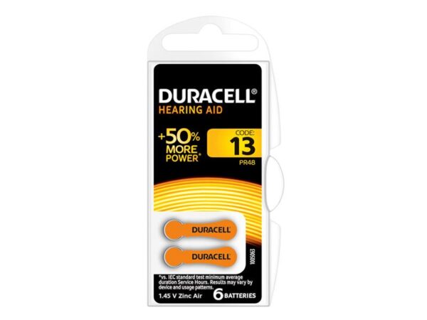 Duracell Hearing Aid Batteries Size 13 (6 Pack)