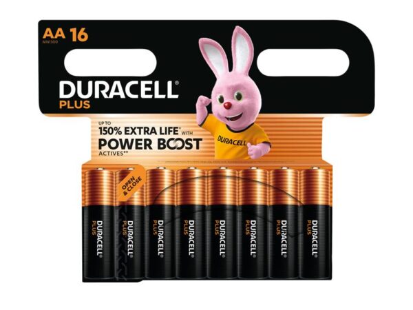 Duracell AA Cell Plus with Power Boost Batteries (Pack 16)