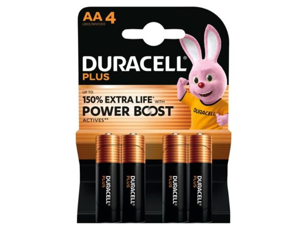 Duracell AA Cell Plus with Power Boost Batteries (Pack 4)