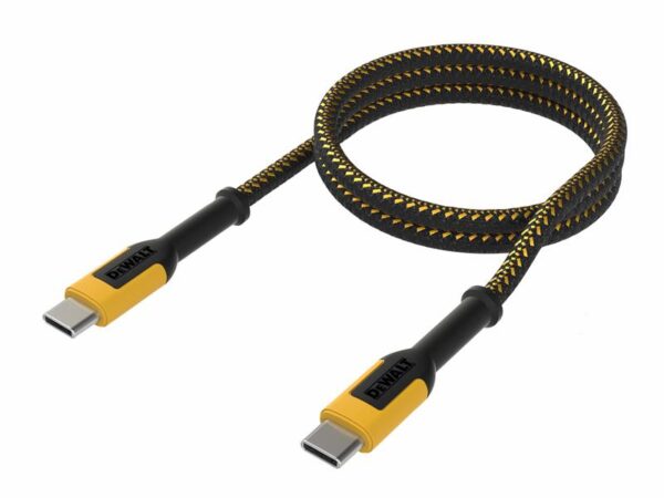 DEWALT Telecoms USB C to USB C 100W Reinforced Charging Cable 1.8m (6ft)