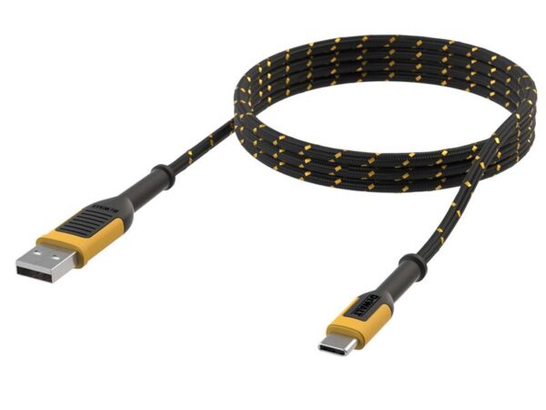 DEWALT Telecoms USB A to USB C Reinforced Charging Cable 3m (10ft)