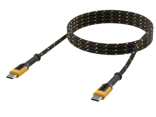 DEWALT Telecoms USB C to USB C Reinforced Charging Cable 1.2m (4ft)