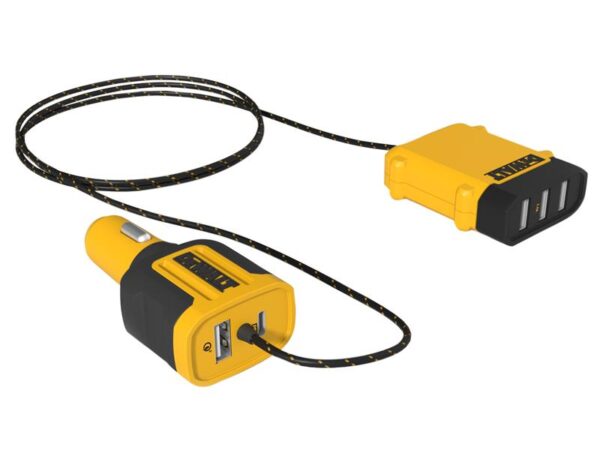 DEWALT Telecoms 5-Port Front and Back Seat USB Charger