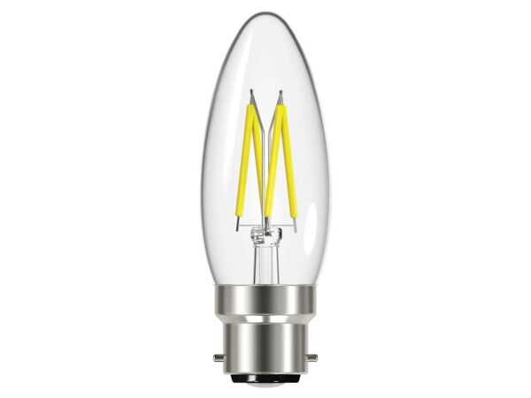 Energizer® LED BC (B22) Candle Filament Dimmable Bulb, Warm White 470 lm 4W