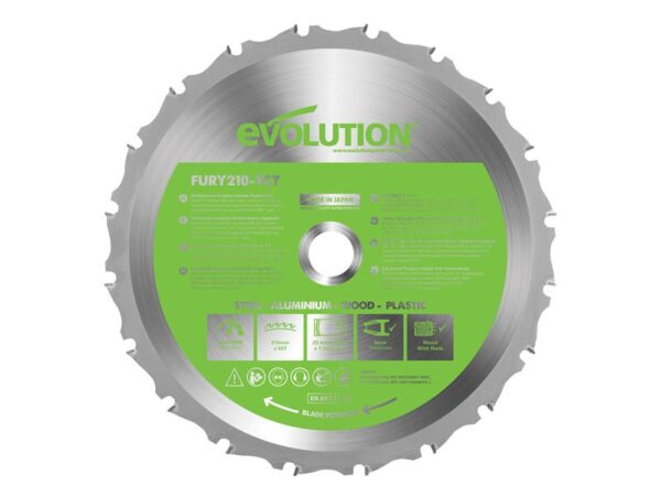 Evolution FURY® Multi-Purpose TCT Circular Saw Blade 210 x 25.4mm x 20T