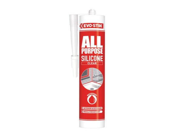 EVO-STIK 112896 All Purpose Flex Silicone Sealant Clear C20
