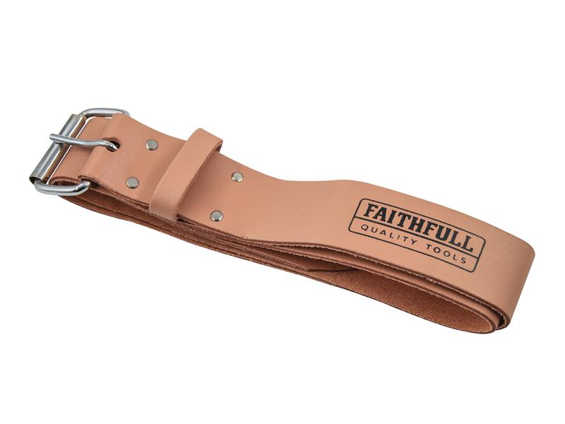 Faithfull Heavy-Duty Leather Belt 45mm Wide Tan