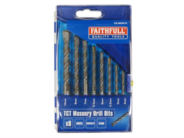Faithfull Standard Masonry Drill Set, 8 Piece