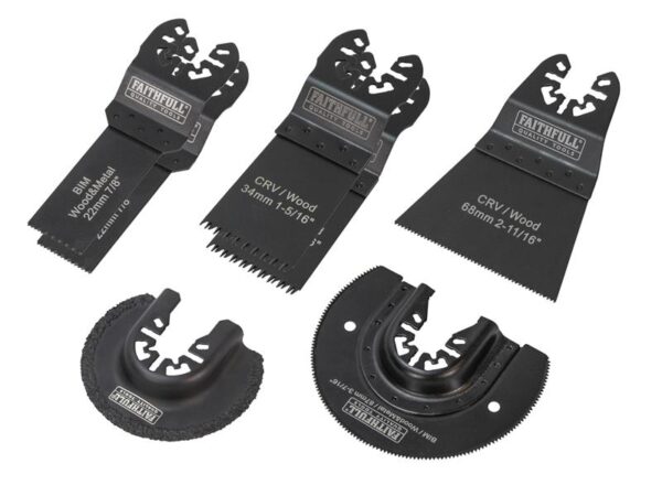 Faithfull Multi-Function Tool Blade Set, 7 Piece
